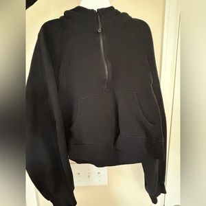 Lululemon Scuba Oversized Half-Zip Hoodie in Black